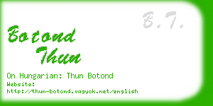 botond thun business card